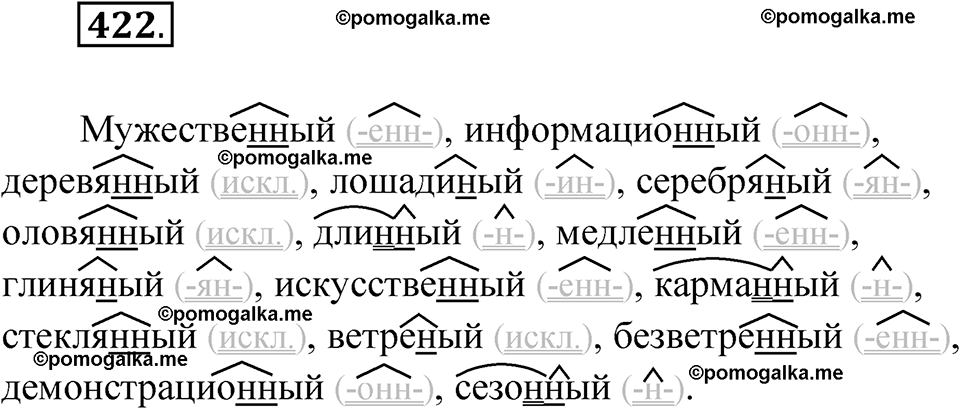 страница 162 упражнение 422 русский язык 6 класс Лидман-Орлова 2022 год