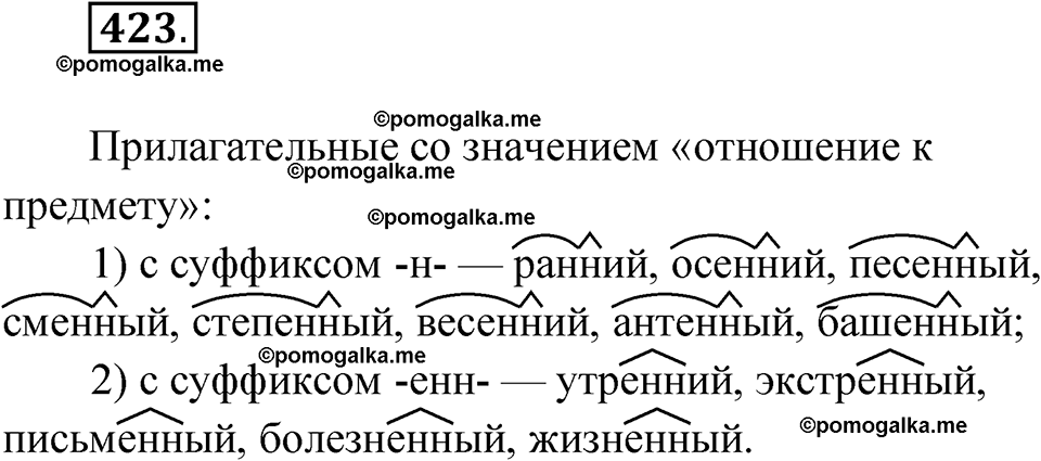 страница 162 упражнение 423 русский язык 6 класс Лидман-Орлова 2022 год