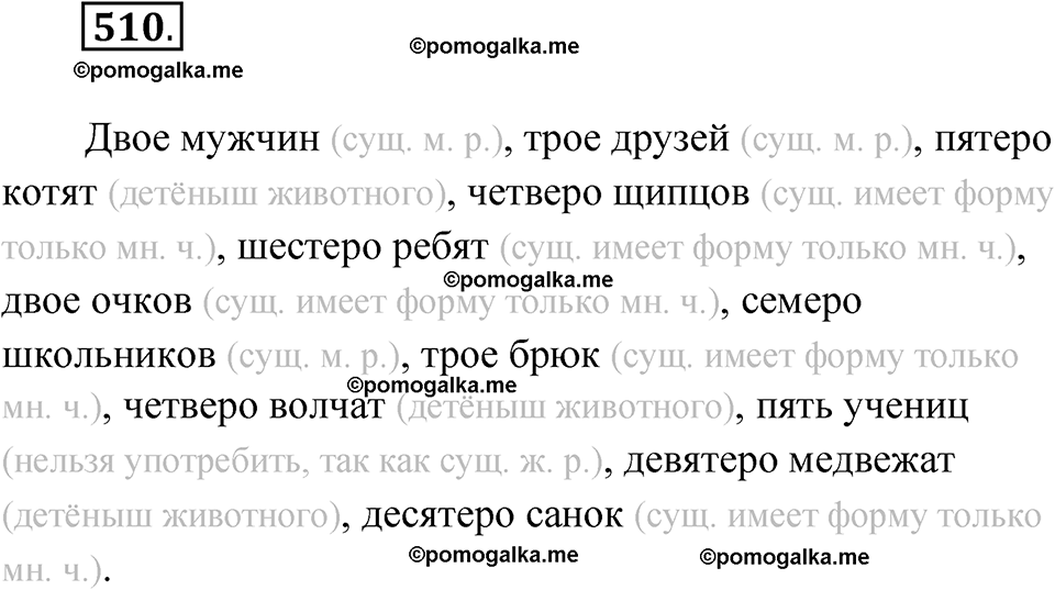 страница 197 упражнение 510 русский язык 6 класс Лидман-Орлова 2022 год