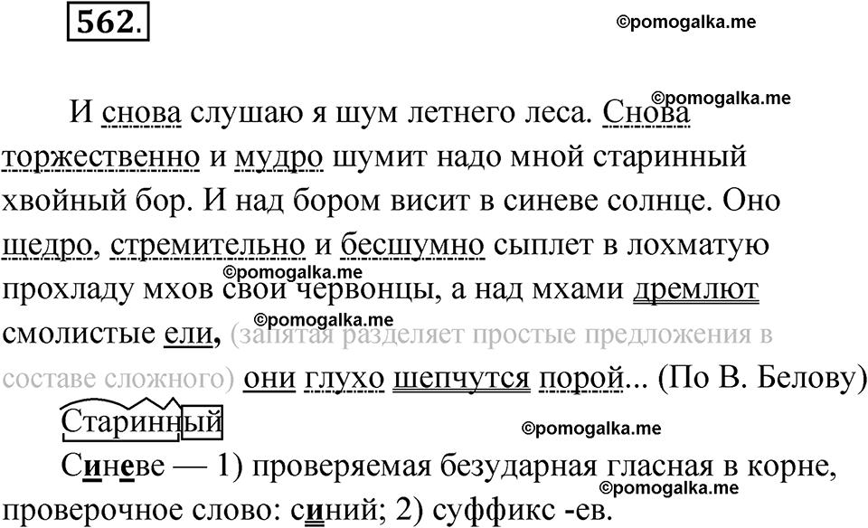 страница 214 упражнение 562 русский язык 6 класс Лидман-Орлова 2022 год