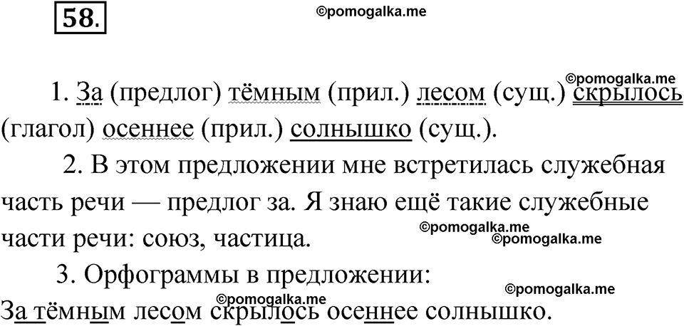 страница 31 упражнение 58 русский язык 6 класс Лидман-Орлова 2022 год