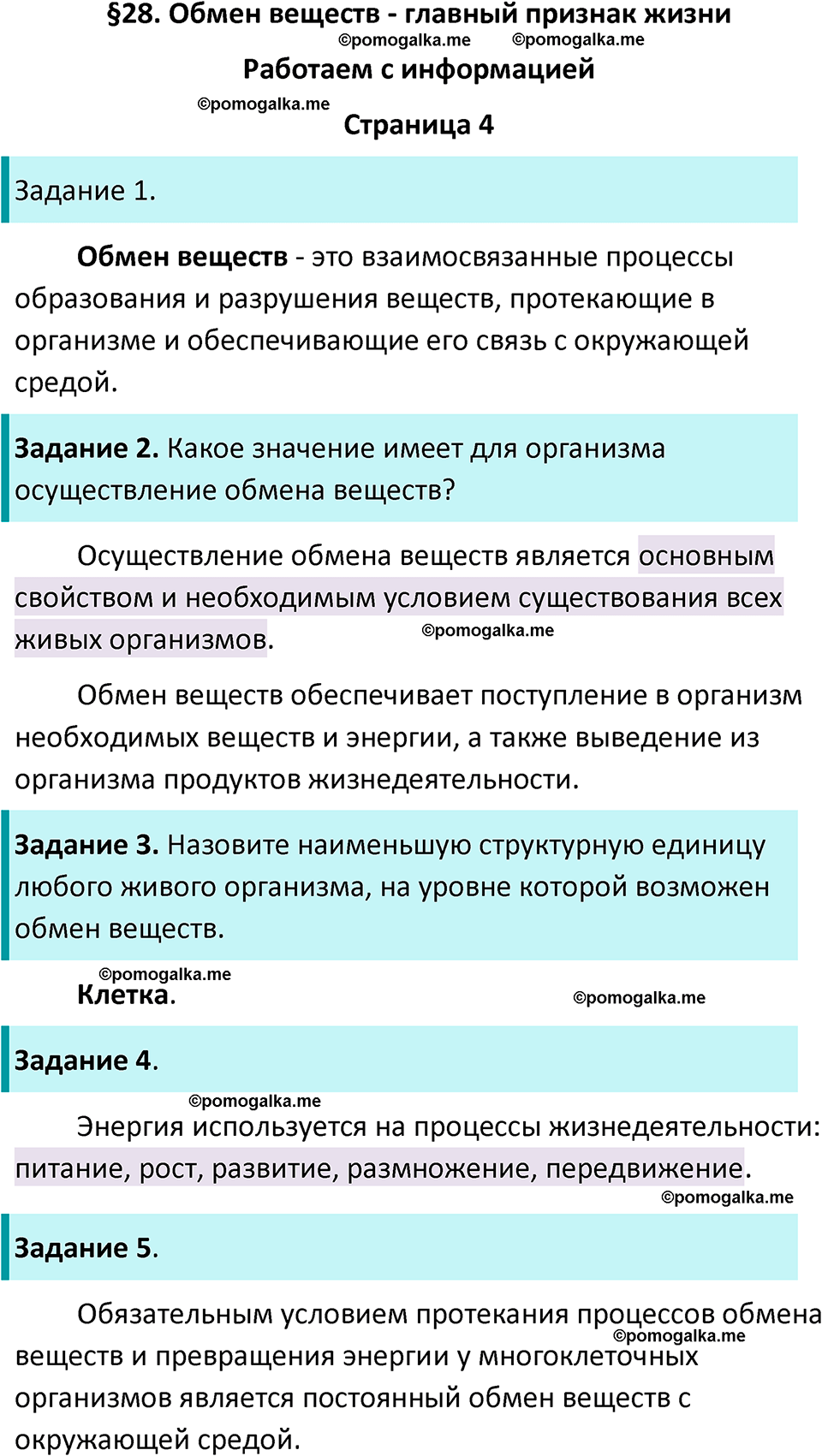страница 4 биология 6 класс Пасечник, Суматохин рабочая тетрадь 2024 год