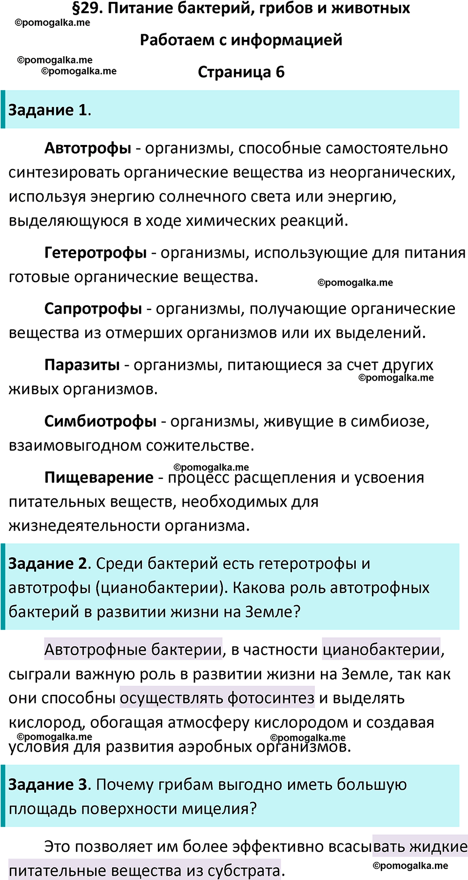 страница 6 биология 6 класс Пасечник, Суматохин рабочая тетрадь 2024 год