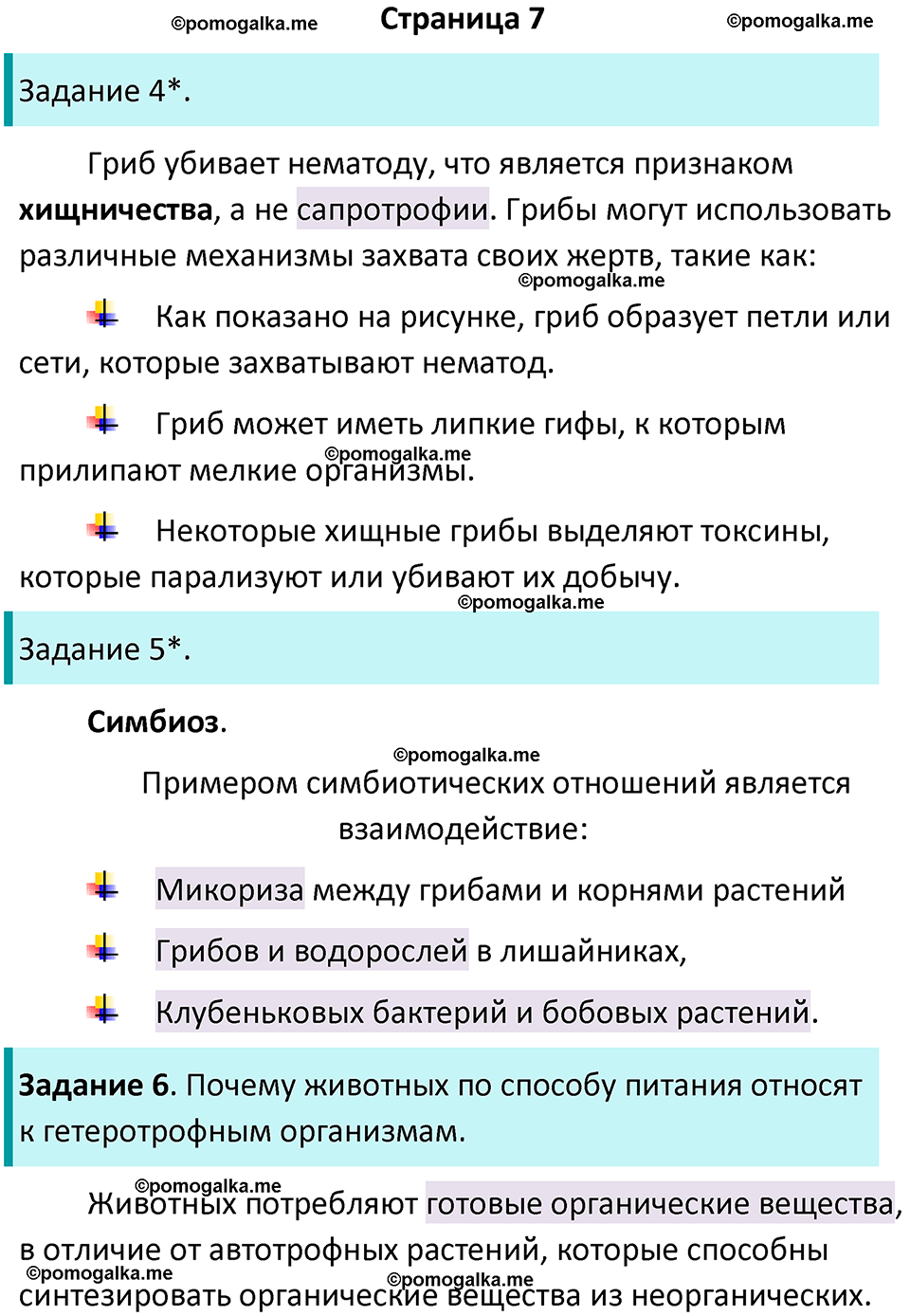 страница 7 биология 6 класс Пасечник, Суматохин рабочая тетрадь 2024 год