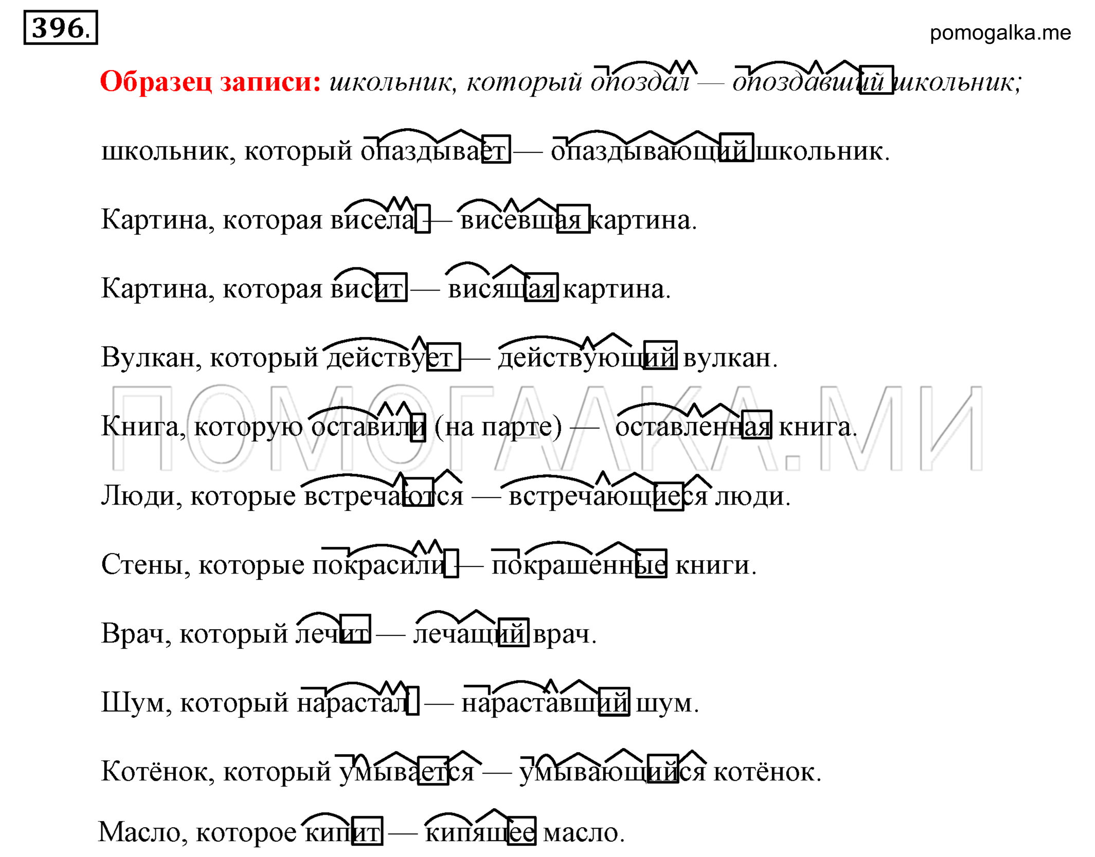 Русский язык седьмой класс упражнение 396