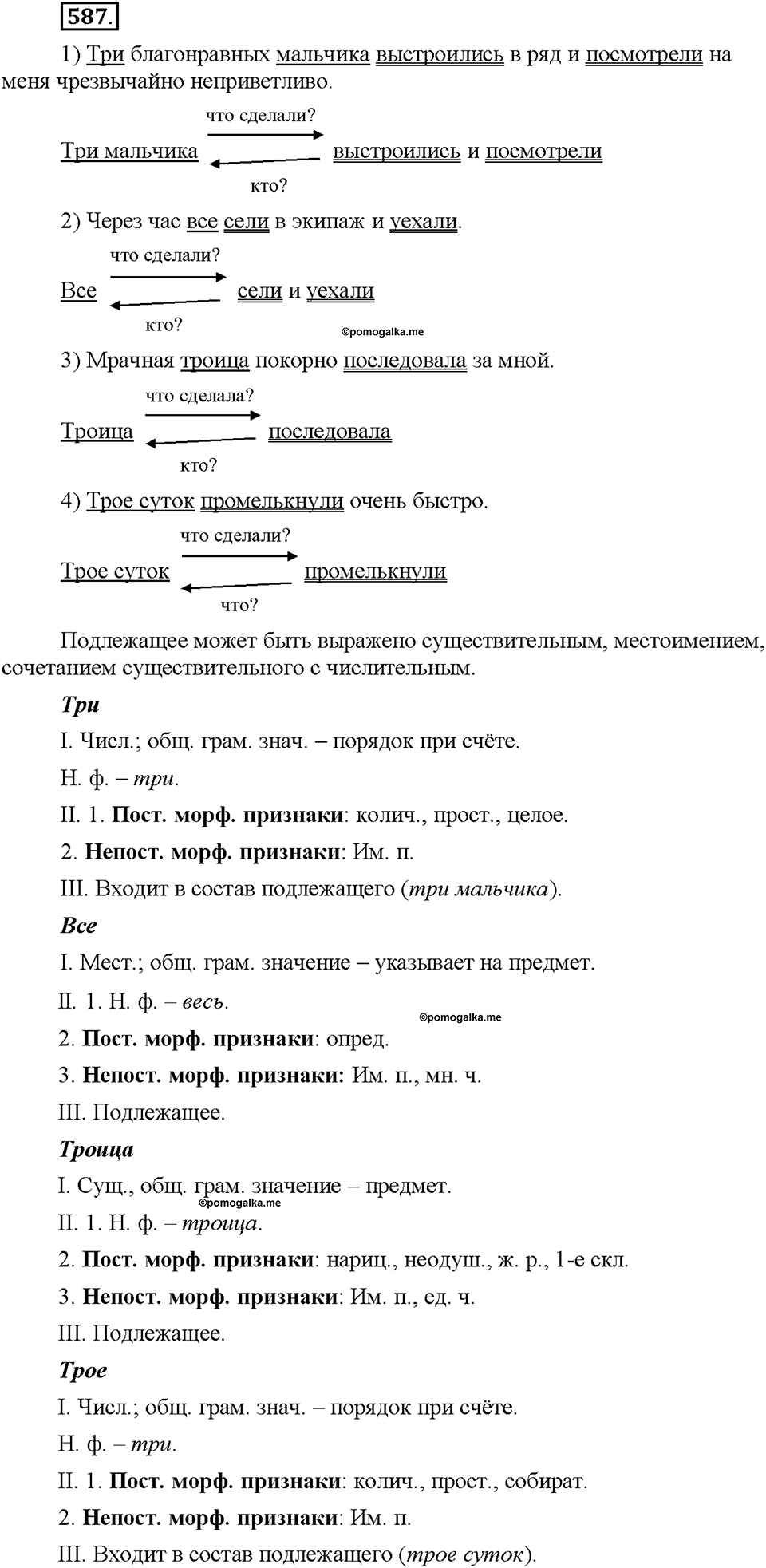 упражнение №587 русский язык 6 класс Рыбченкова