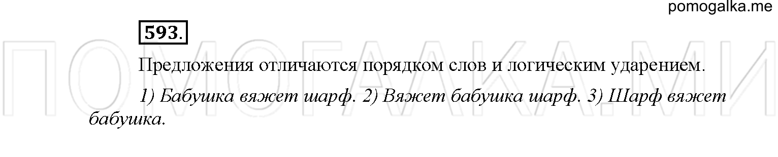 упражнение №593 русский язык 6 класс Рыбченкова