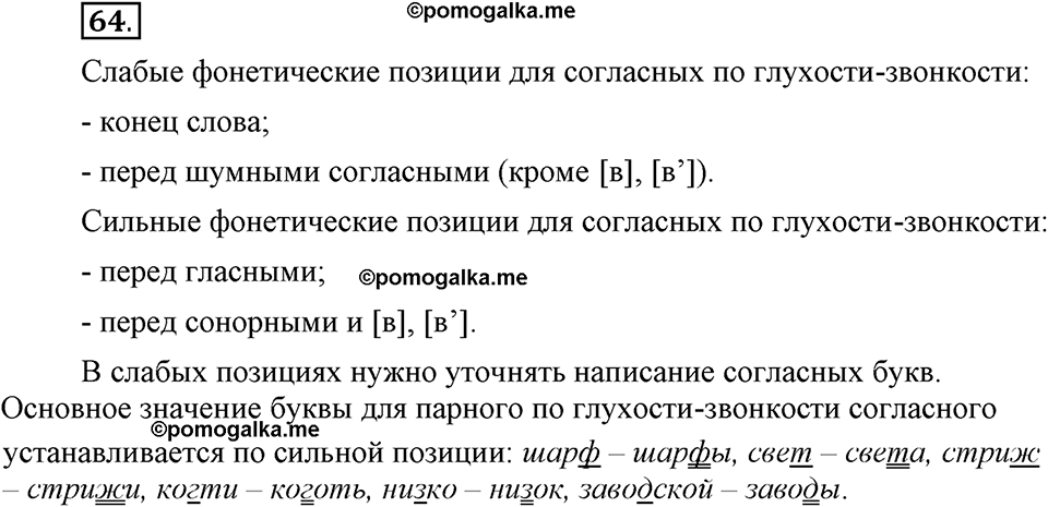 Глава 2. Упражнение №64 русский язык 6 класс Шмелёв