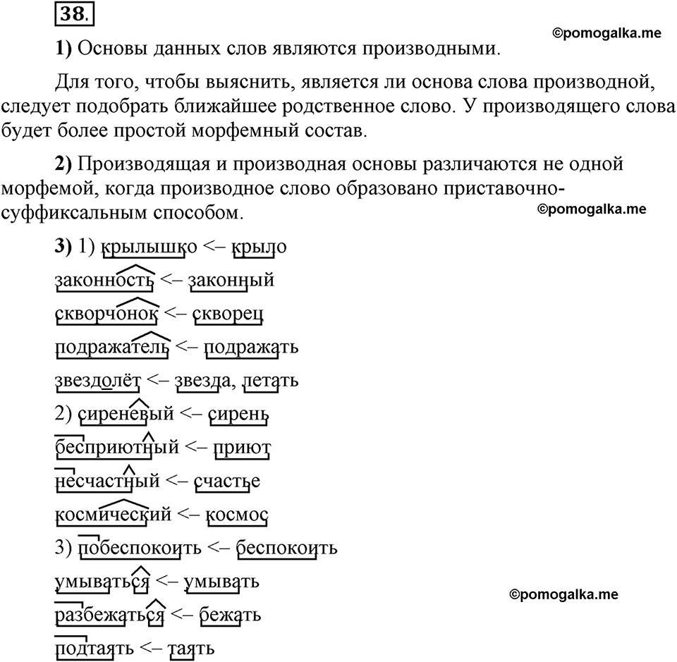 Глава 3. Упражнение №38 русский язык 6 класс Шмелёв