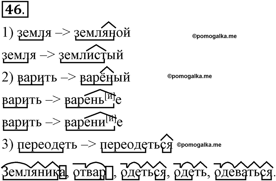 Глава 3. Упражнение №46 русский язык 6 класс Шмелёв