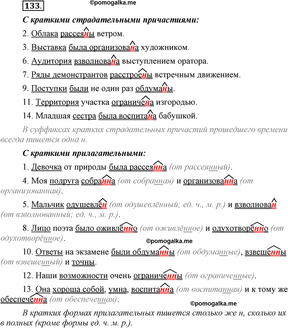 Глава 5. Упражнение №133 русский язык 6 класс Шмелёв