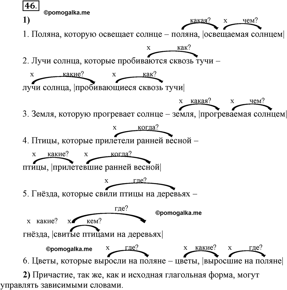 Глава 5. Упражнение №46 русский язык 6 класс Шмелёв