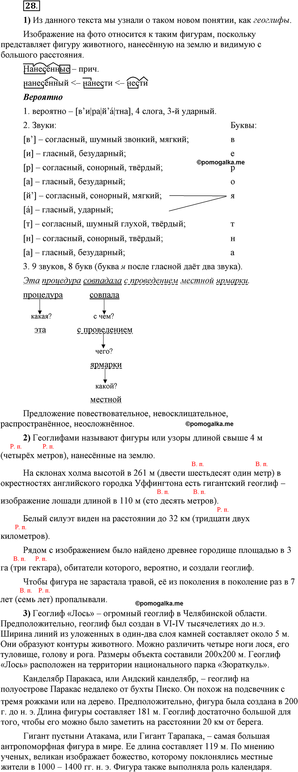 Глава 7. Упражнение №28 русский язык 6 класс Шмелёв