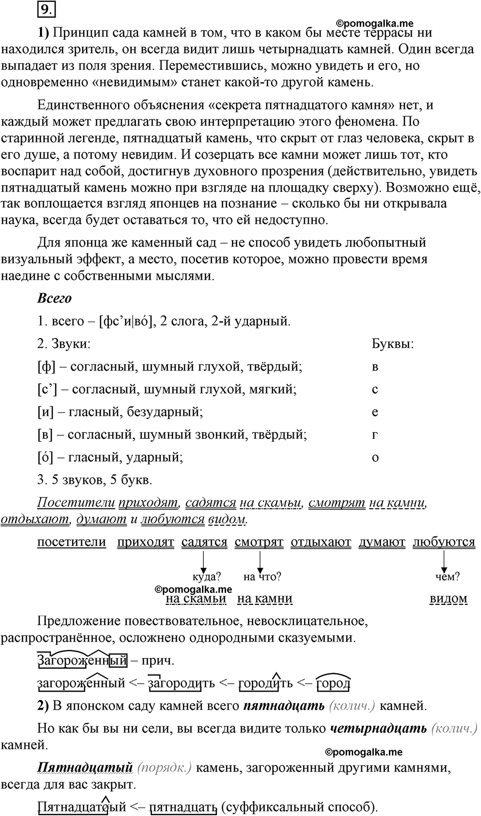 Глава 7. Упражнение №9 русский язык 6 класс Шмелёв