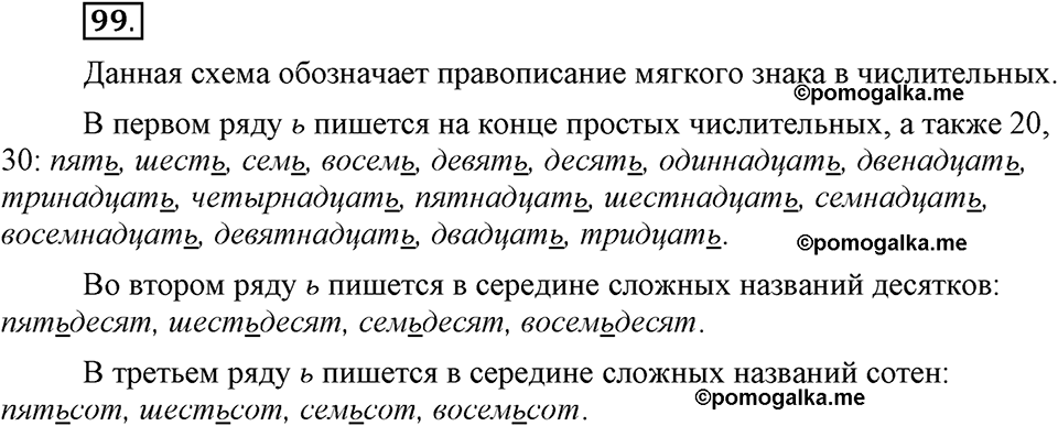 Глава 7. Упражнение №99 русский язык 6 класс Шмелёв