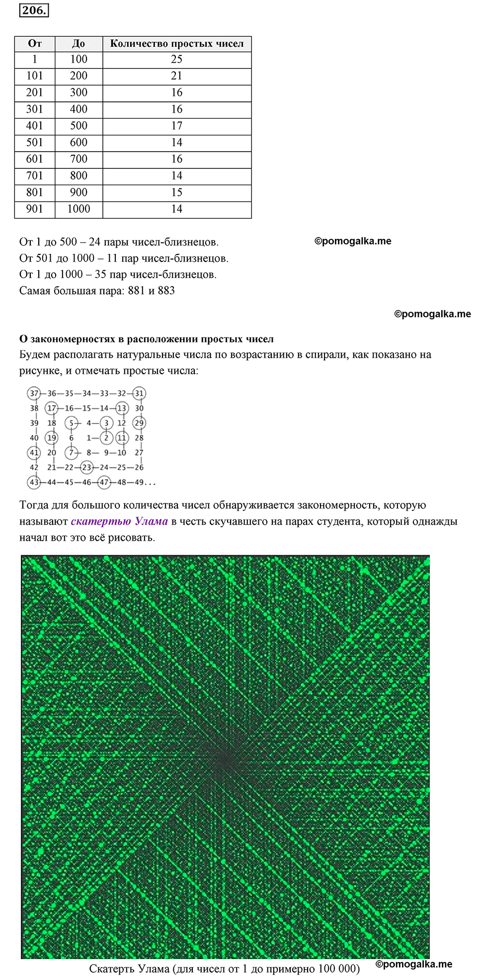 задача №206 математика 6 класс Виленкин Часть 1