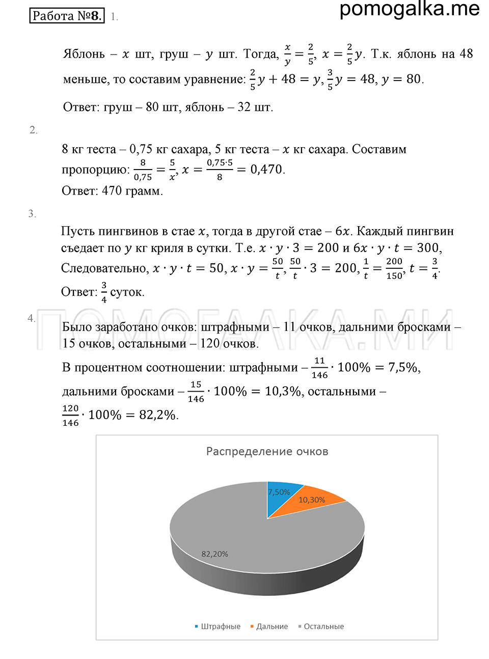 страница 256 контрольная работа 8 математика 6 класс Зубарева, Мордкович 2009 год