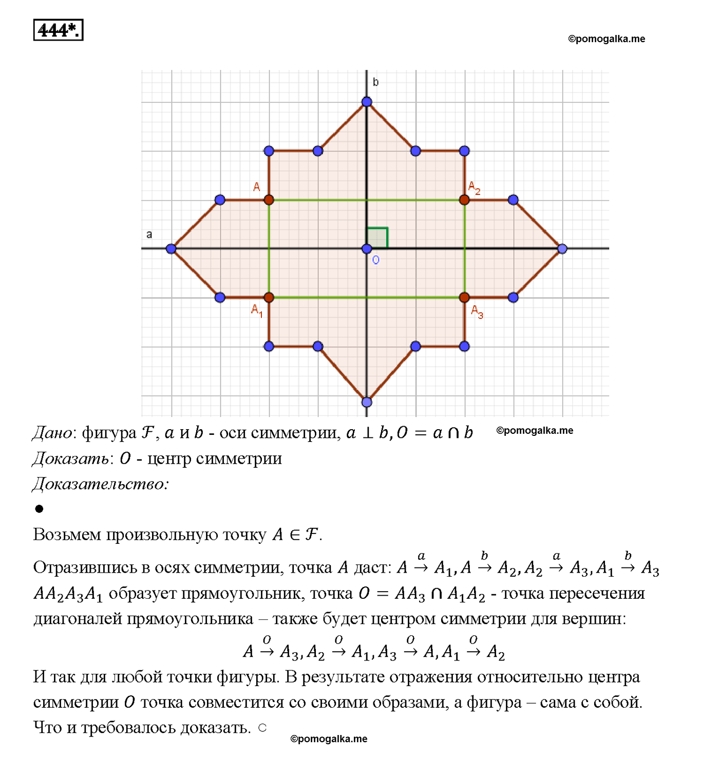 страница 115 номер 444 геометрия 7-9 класс Атанасян учебник 2014 год