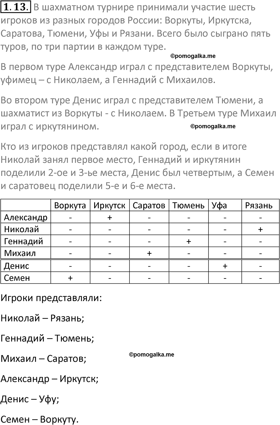 номер 1.13 сборник задач и упражнений по информатике 7 класс Босова 2024 год просвещение