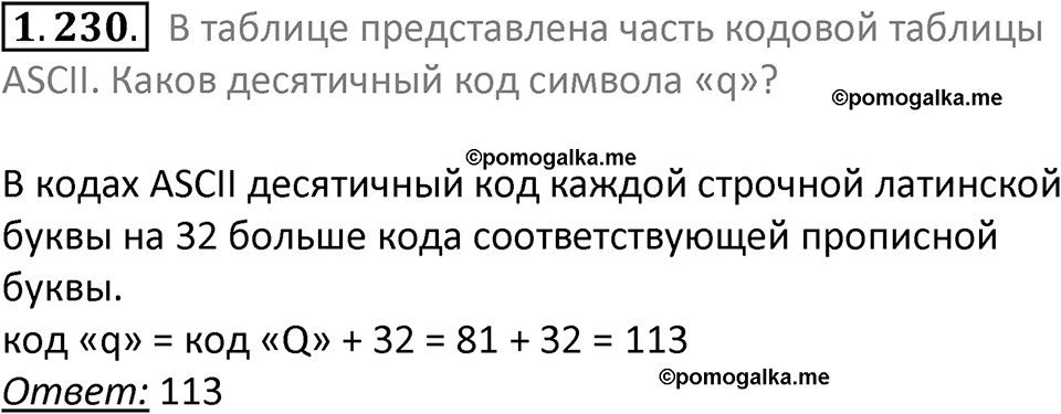 номер 1.230 сборник задач и упражнений по информатике 7 класс Босова 2024 год просвещение