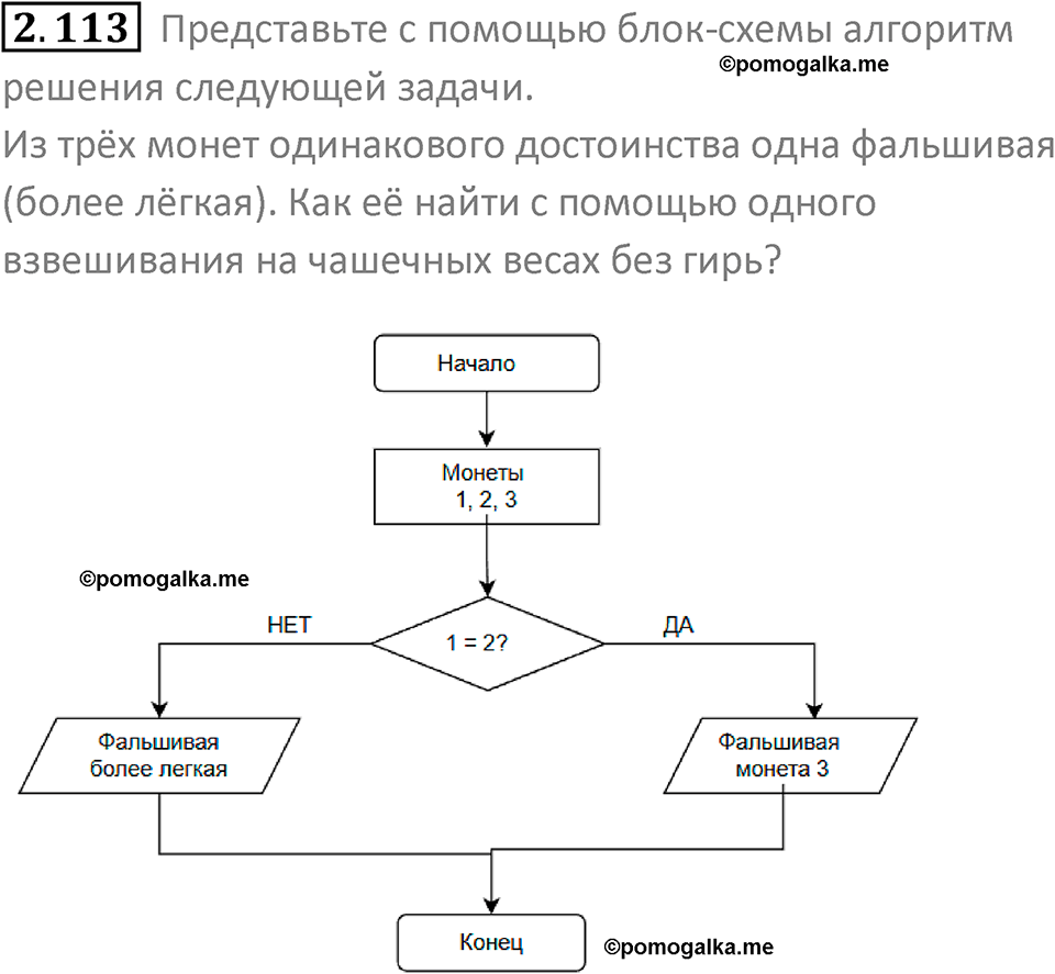 номер 2.113 сборник задач и упражнений по информатике 8 класс Босова 2024 год просвещение