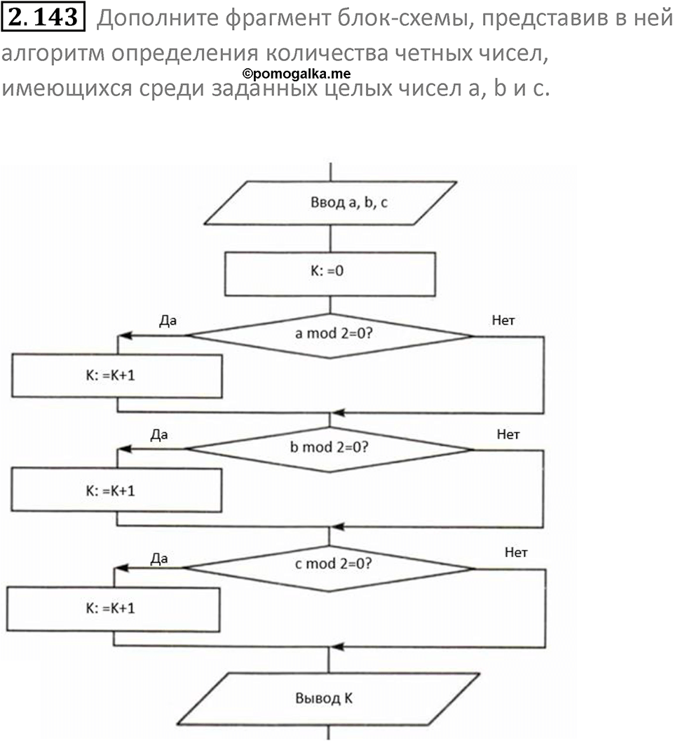 номер 2.143 сборник задач и упражнений по информатике 8 класс Босова 2024 год просвещение