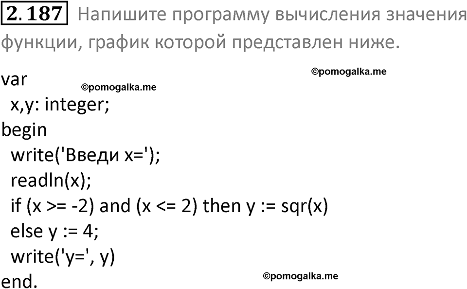 номер 2.187 сборник задач и упражнений по информатике 8 класс Босова 2024 год просвещение