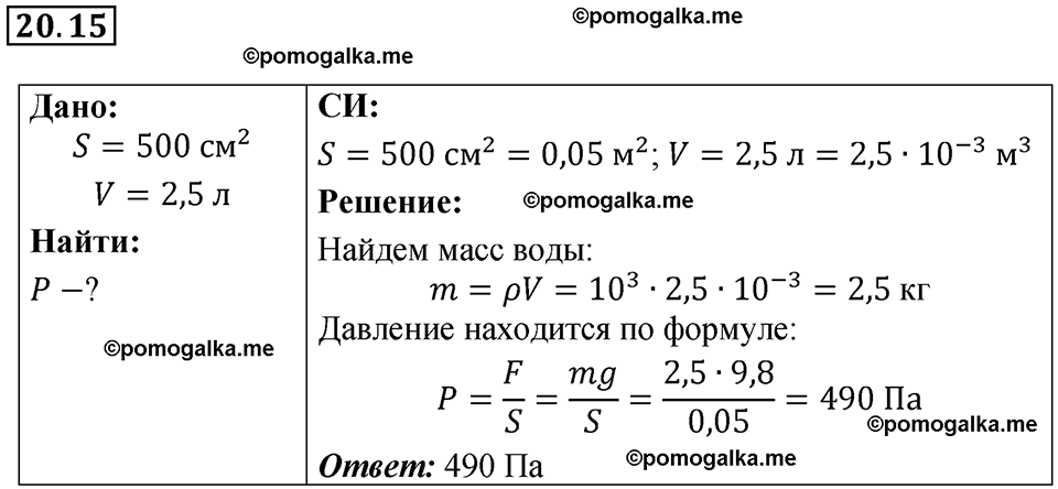 страница 71 номер 20.15 физика 7-9 класс Лукашик сборник задач 2024 год