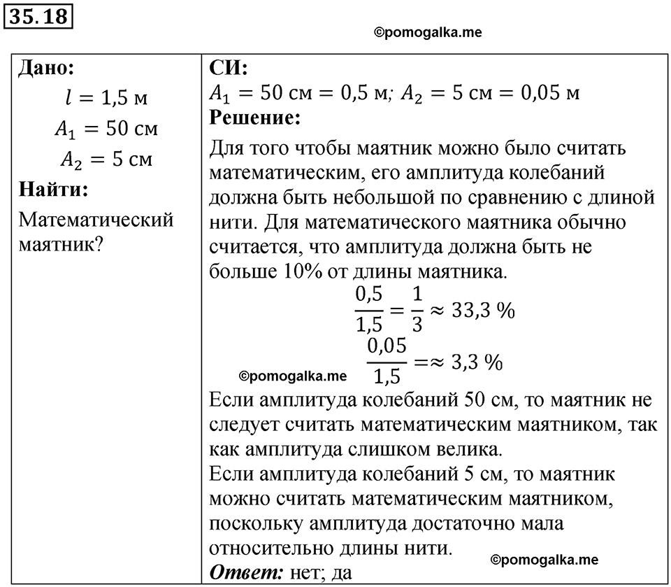 страница 130 номер 35.18 физика 7-9 класс Лукашик сборник задач 2024 год