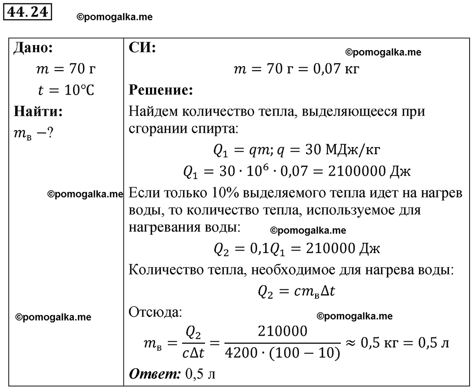 страница 166 номер 44.24 физика 7-9 класс Лукашик сборник задач 2024 год