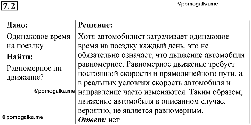 страница 19 номер 7.2 физика 7-9 класс Лукашик сборник задач 2024 год