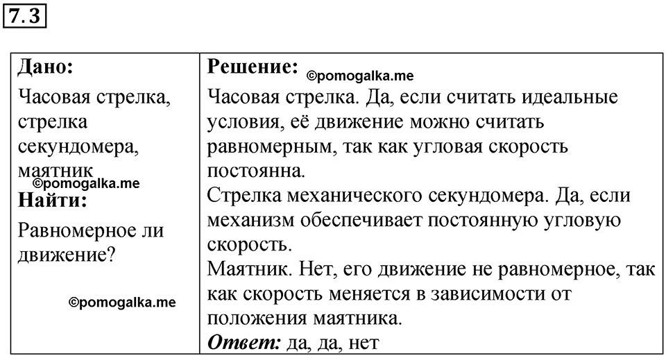 страница 19 номер 7.3 физика 7-9 класс Лукашик сборник задач 2024 год