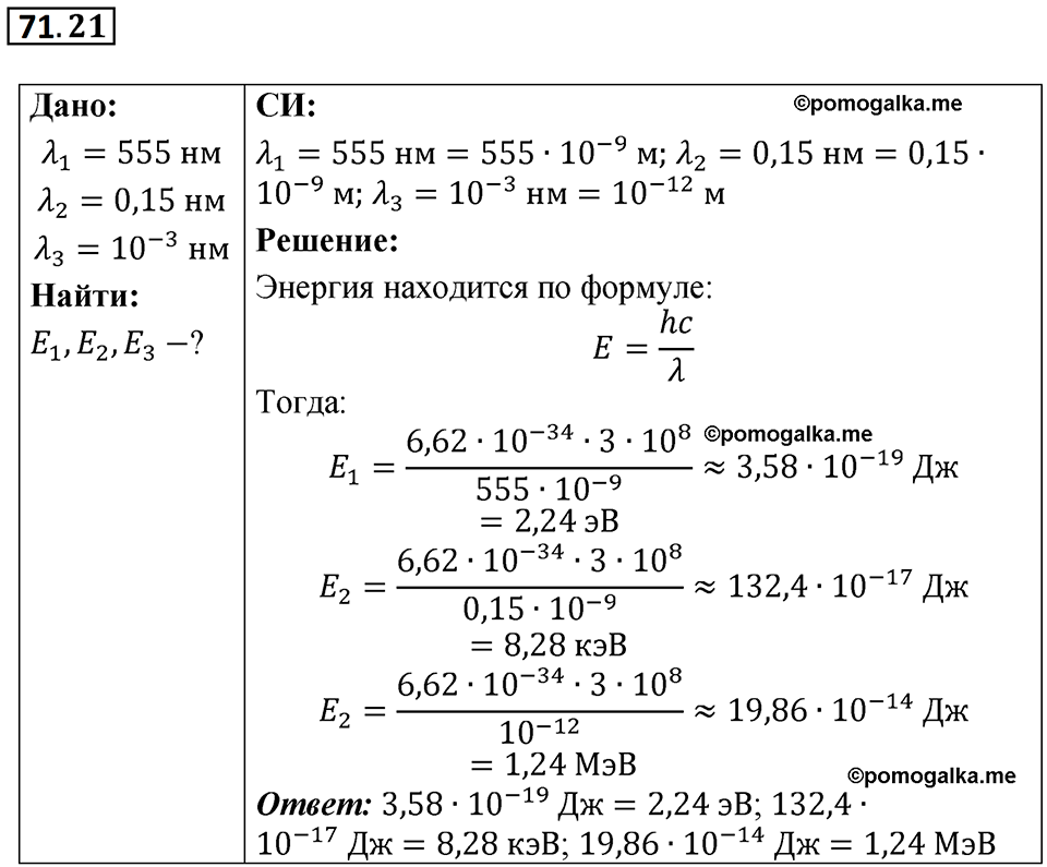 страница 246 номер 71.21 физика 7-9 класс Лукашик сборник задач 2024 год