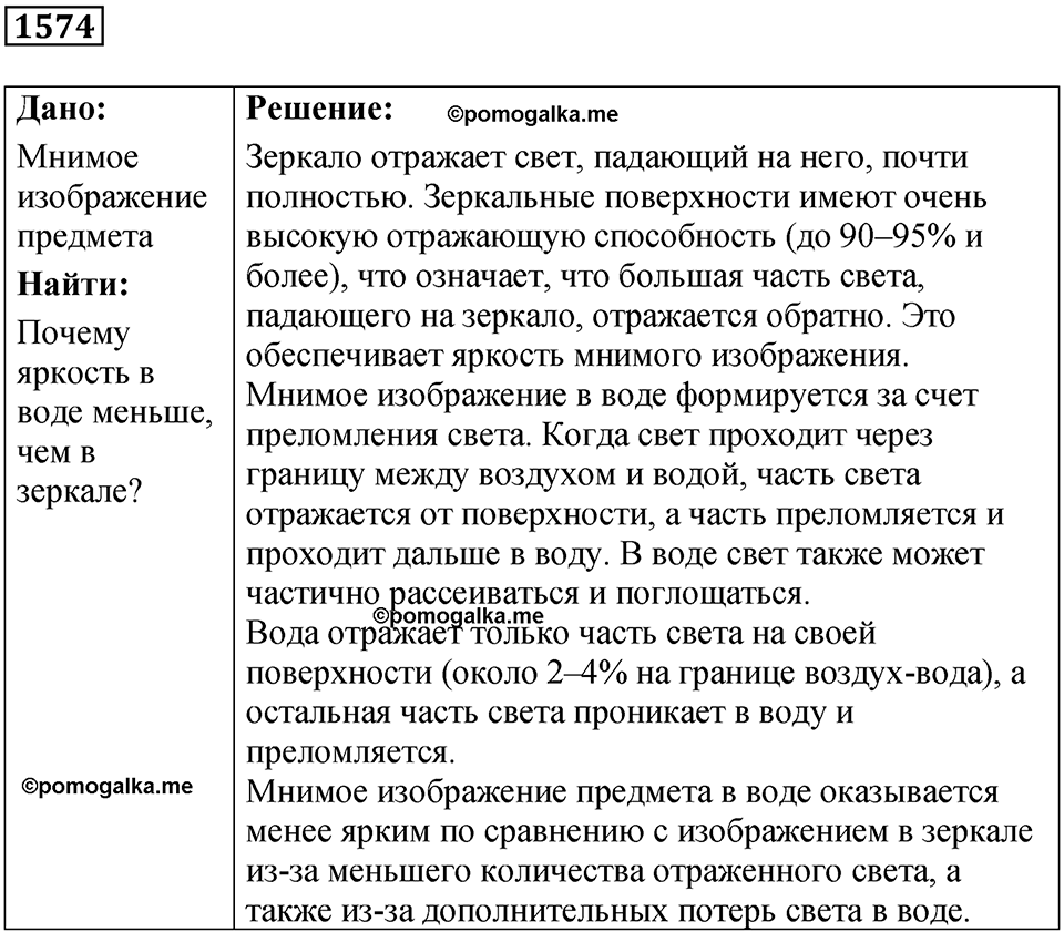 страница 193 номер 1574 физика 7 8 9 класс Лукашик сборник задач 2011 год