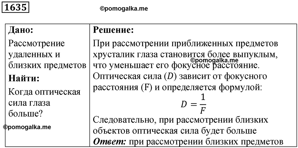 страница 200 номер 1635 физика 7 8 9 класс Лукашик сборник задач 2011 год