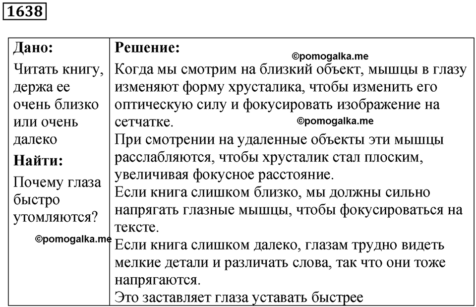страница 200 номер 1638 физика 7 8 9 класс Лукашик сборник задач 2011 год