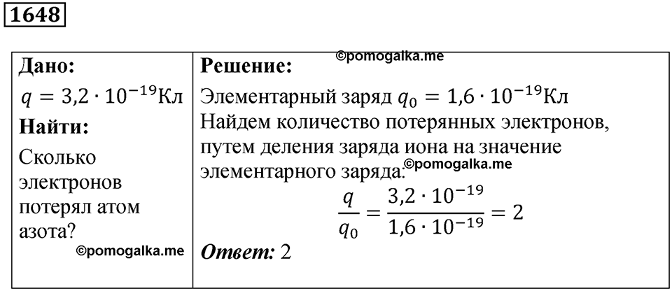 страница 201 номер 1648 физика 7 8 9 класс Лукашик сборник задач 2011 год