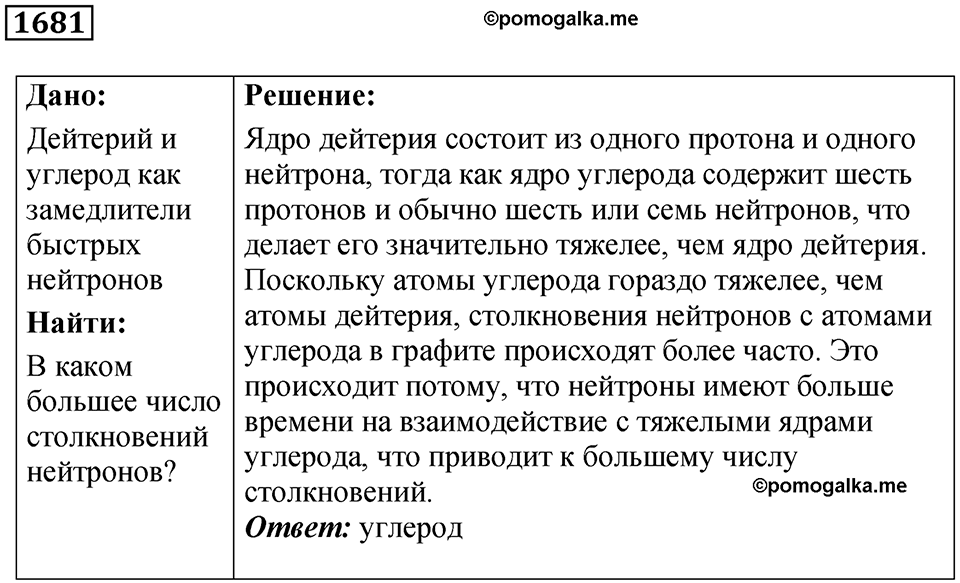 страница 203 номер 1681 физика 7 8 9 класс Лукашик сборник задач 2011 год