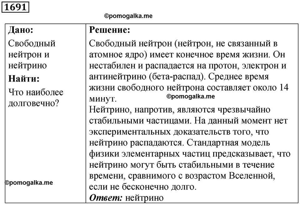 страница 204 номер 1691 физика 7 8 9 класс Лукашик сборник задач 2011 год