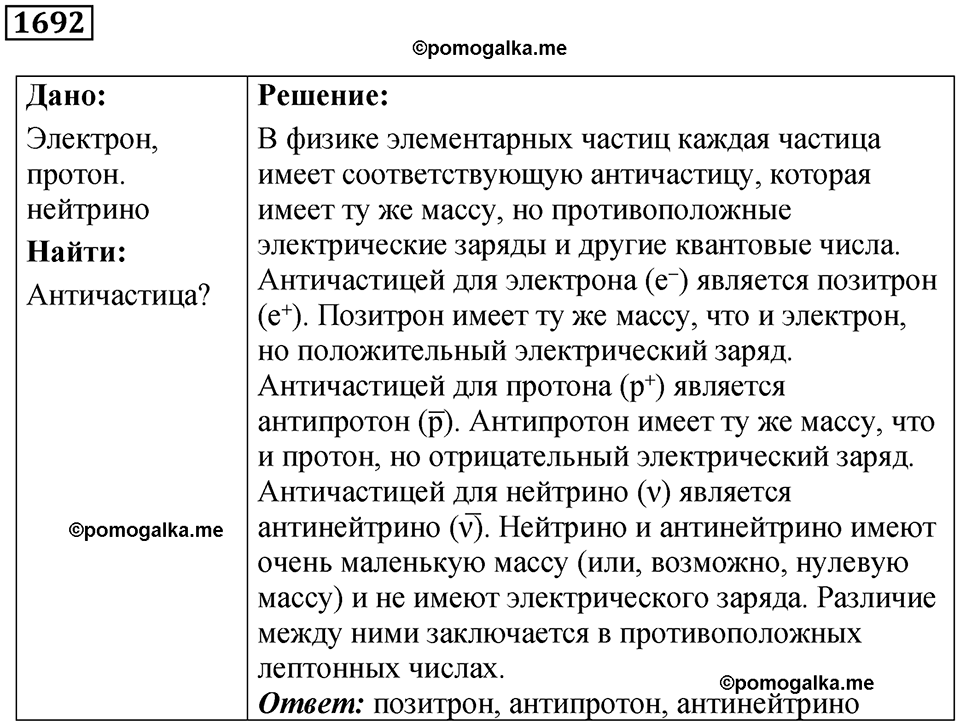 страница 204 номер 1692 физика 7 8 9 класс Лукашик сборник задач 2011 год