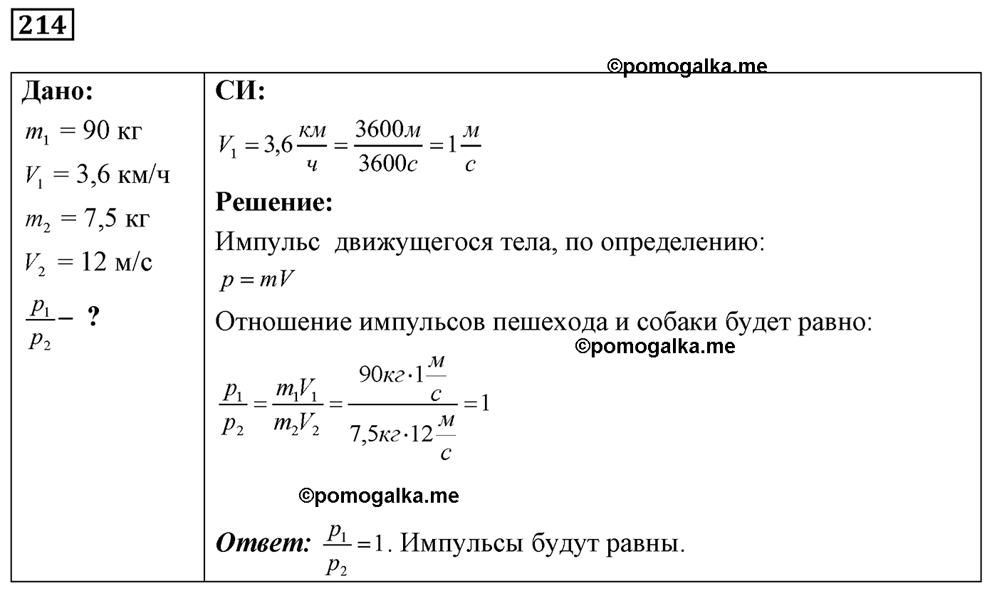 номер №214 физика 7 8 9 класс Лукашик сборник задач