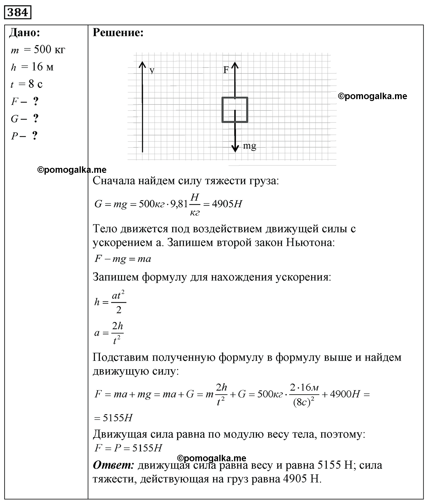 номер №384 физика 7 8 9 класс Лукашик сборник задач