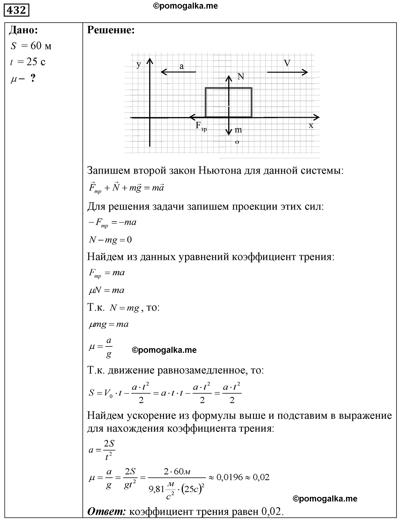 номер №432 физика 7 8 9 класс Лукашик сборник задач
