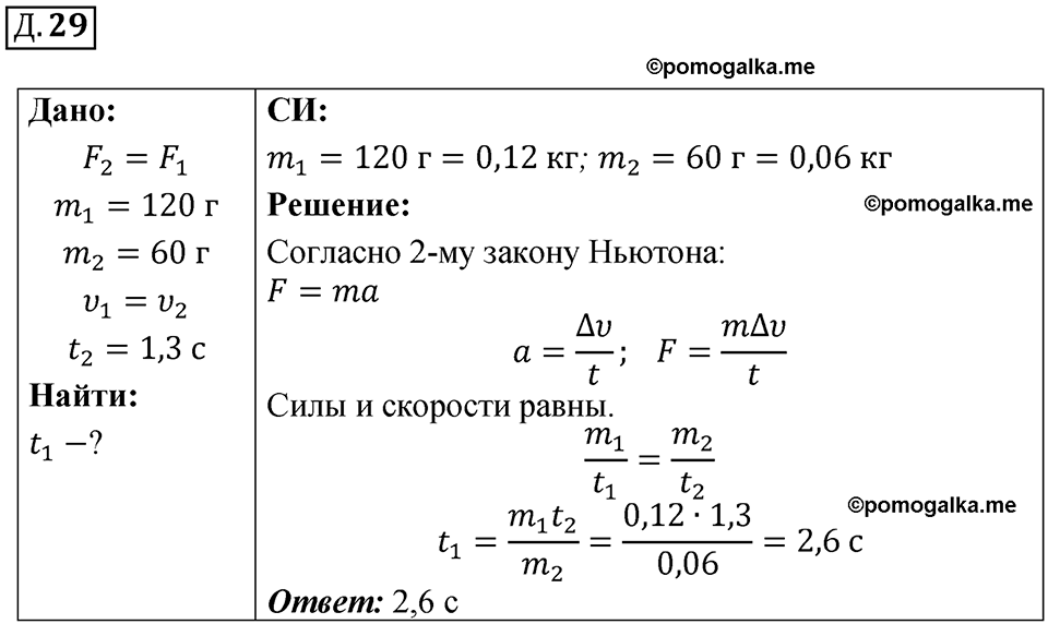 страница 40 дополнительный номер 29 физика 7 8 9 класс Лукашик сборник задач 2011 год