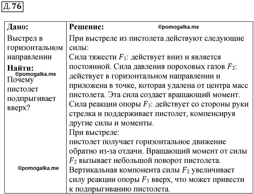 страница 54 дополнительный номер 76 физика 7 8 9 класс Лукашик сборник задач 2011 год