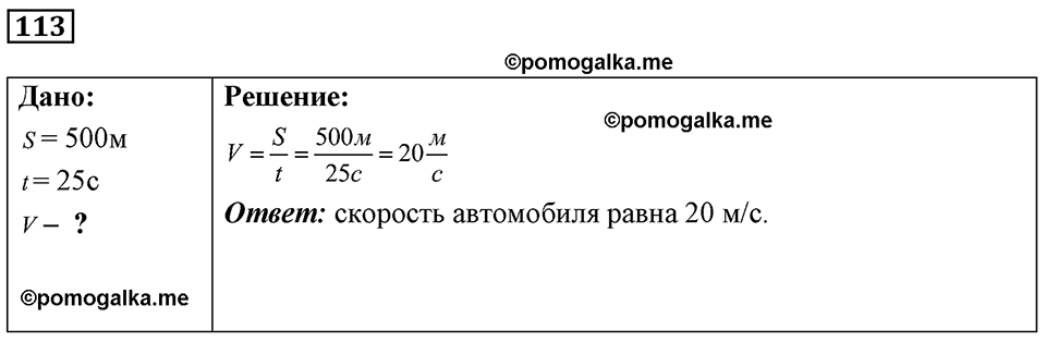 страница 19 номер 113 физика 7-9 класс Пёрышкин сборник задач 2024 год