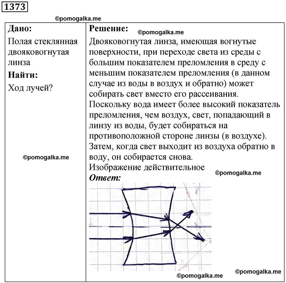 страница 151 номер 1373 физика 7-9 класс Пёрышкин сборник задач 2024 год