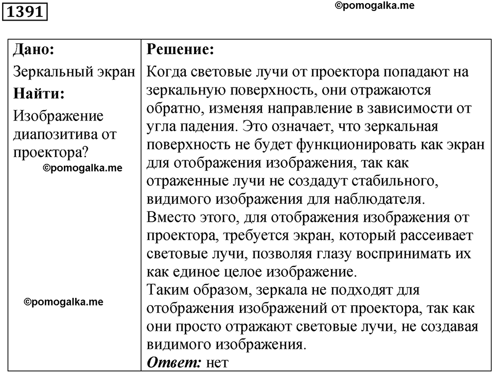 страница 153 номер 1391 физика 7-9 класс Пёрышкин сборник задач 2024 год