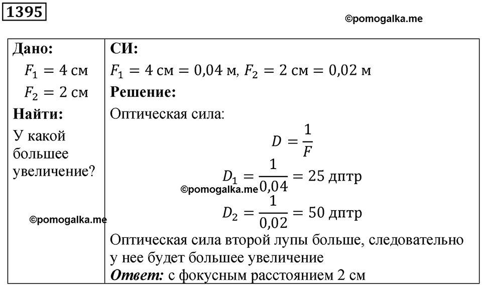 страница 153 номер 1395 физика 7-9 класс Пёрышкин сборник задач 2024 год