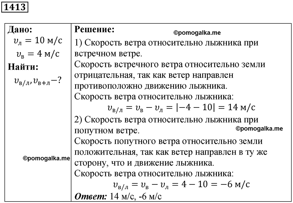 страница 156 номер 1413 физика 7-9 класс Пёрышкин сборник задач 2024 год